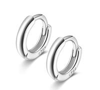 Orecchini a Cerchio in Argento 925 Donna Uomo 7mm 8mm 9mm 10mm 12mm Semplici Piccoli Cerchi per Cartilagine Trago Elica Anello Orecchio Huggy Creolo