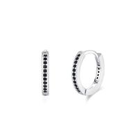 Orecchini a cerchio in argento 925, eleganti, rotondi, con zirconi, da donna, alla moda, piercing alla cartilagine