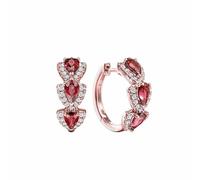 Orecchini a cerchio in argento placcato oro per le donne con zirconia cubica Huggie orecchini per compleanno, matrimonio, San Valentino, orecchini a perno oversize, One Size, Metallo, Non pietra