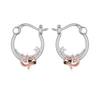 Orecchini a cerchio in argento sterling 925, adatti per gli amanti degli animali, adolescenti, figlie, migliori amiche