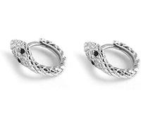 Orecchini a cerchio in argento Sterling 925 per donne e ragazze moda cartilagine polsino Huggie Hoops 8mm Trago orecchino personalizzato Punk gioielli moda, Argento sterling,