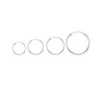 Orecchini a cerchio in argento Sterling piccolo singolo: 10 mm, 12 mm, 14 mm & 18 mm. Di piccole dimensioni e difficili da inserire. Pacco regalo