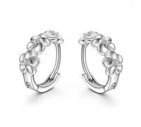 Orecchini a Cerchio in Argento Sterling Splendidi Fiori a grappolo con Strass di Cristallo Orecchini a Bottone Gioielli di Moda per Donne Ragazze Eleganti e Popolari Fashion Professionals