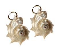 Orecchini a cerchio in conchiglia naturale, trama marina, diametro 4 cm, sofisticati, comodi da indossare tutti i giorni, orecchini a perno, accessori artigianali spinosi