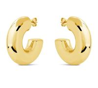 Orecchini a cerchio in oro, in lega d'oro, grandi, orecchini a cerchio dorati, impermeabili, dorati, dorati, per il tuo look individuale