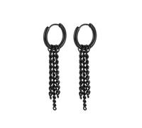 Orecchini a cerchio, in stile occidentale, con croce e cono, in acciaio inox, ideali come regalo per vacanze, feste di famiglia, matrimoni, acciaio inox, Non pietra preziosa