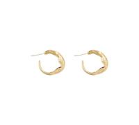 Orecchini a cerchio irregolari testurizzati a forma di C, da donna, color oro, a forma libera, gioielli minimalisti, da indossare tutti i giorni, regalo moderno e chic