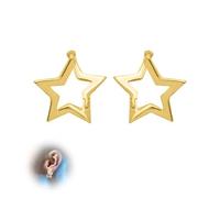 Orecchini a cerchio minimalisti a forma di stella, mini orecchini a cerchio per cartilagine a forma di stella, orecchini a cerchio per cartilagine dorata, per ragazze, 1.5*1.5*1.4cm, Rame, Nessuna