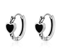 Orecchini a cerchio minimalisti intrecciati smaltati a forma di cuore, per donne, per uso quotidiano, casual, gioielli regalo