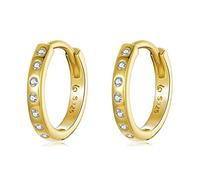 Orecchini a cerchio minimalisti semplici in argento sterling 925 for donna, veri gioielli di moda in