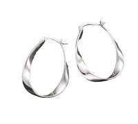 Orecchini a cerchio ovali attorcigliati in argento orecchini a cerchio minimalisti Gioielli alla moda adatti per vacanze, festival, feste, lavoro e vita quotidiana