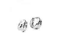Pandora Essence 293874C00 - Orecchini a cerchio ondulati in argento sterling, 17,1x16x10,2 mm, Argento sterling, Nessuna pietra preziosa