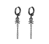 Orecchini a cerchio pendenti a forma di spada, stile punk nero, con borchie gotiche, set regalo unisex per uomini e donne, piercing per cartilagine del trago, orecchini a forma di pugnale, 10mm；Total