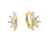 Orecchini a cerchio per donna, orecchini geometrici con zirconi personalizzati,E1-A