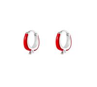 Orecchini a cerchio piccoli a forma di mela rossa per le donne Smalto per frutta carino Huggie Hoops Cartilagine Traugs Orecchie forate Wrap Cuff Orecchino Moda Gioielli della vigilia di Natale