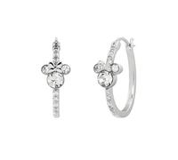 Orecchini a cerchio placcati in argento con motivo Minnie Mouse