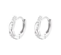 Orecchini a cerchio placcati oro per donne ragazze 925 Sterling Silver Post Cubic Zirconia Huggie Small Gold Hoop CZ Stud Cuff Earring Produzione Stampaggio Kit, Taglia unica, Rame, Nessuna pietra