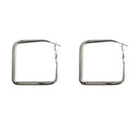 Orecchini a cerchio quadrati di tono d'argento per le donne, cerchi aperti di dichiarazione geometrica, regalo di gioielli minimalisti in grande stile