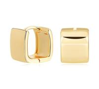 Orecchini a cerchio quadrati dorati da donna, eleganti, geometrici, minimalisti, gioielli per anniversari, eventi, feste