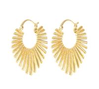 Orecchini a cerchio radianti testurizzati, audaci e moderni, gioielli per le donne, versatili e lussuosi accessori per le orecchie accattivanti