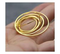 Orecchini A Cerchio Rotondi con Anello Chiuso in Rame da 1 Mm di Spessore, 15 Mm-60 Mm, for Connettori Pendenti Fai da Te, Accessori for La Creazione di Gioielli, 20 Pezzi(Gold,20mm)
