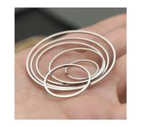 Orecchini A Cerchio Rotondi con Anello Chiuso in Rame da 1 Mm di Spessore, 15 Mm-60 Mm, for Connettori Pendenti Fai da Te, Accessori for La Creazione di Gioielli, 20 Pezzi(Silver,20mm)