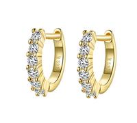 Orecchini a cerchio rotondo abbagliante Crystal Circle per i gioielli