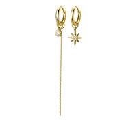 Orecchini a cerchio S Flash Diamond Star Orecchini nappe asimmetrici per le orecchie del cerchio di gioielleria fine