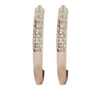 Orecchini a cerchio tono argento Set di 5 orecchini a cerchio set di orecchini per le donne set di orecchini alla moda colorati per le donne dichiarazione oltre, Misura unica, Metallo, Nessuna pietra