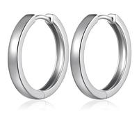 Orecchini A Cerchio Uomo Donna Acciaio Chirurgico Orecchini Cerchio Argento 925 Per Ragazze 21mm