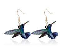 Orecchini a ciondola colorati per uccelli orecchini a goccia con animali unici gioielli alla moda regalo per donne feste estive amanti della natura