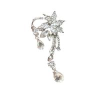Orecchini a clip a farfalla Accessorio da sposa con per cerimonie Farfalla con gocce in lega Gioielli per orecchie da principessa