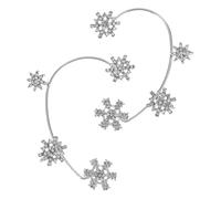 Orecchini a Clip a Fiocco di Neve in Lega con Pietre Brillanti | Stile Chic e Luminoso, senza Fori, per Lobi e Cartilagine, Adatti a Occasioni e Feste