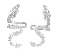 Orecchini a clip a forma di drago squisiti orecchini per donne e uomini con orecchini in cristallo ornamento per tutti i giorni, Taglia unica, come descritto