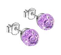 Orecchini a clip a forma di fiore, per anniversario, Natale, compleanno, San Valentino, 6 mm, orecchini a cerchio giganti, Taglia unica, rame, cristallo, Nessuna pietra preziosa