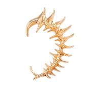 Orecchini a clip a spillo a forma di drago punk gotico da donna - non è richiesto il piercing(Gold Right)