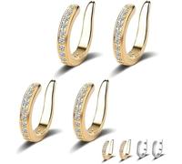 Orecchini a clip per orecchie da donna, non forati, placcati senza buco, clip per cartilagine, orecchini finti regolabili, Adjustable, Metallo, Nessuna pietra preziosa