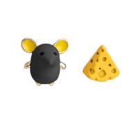 Orecchini a clip per orecchie e formaggio asimmetria orecchino accattivante gioielli festa di compleanno orecchino asimmetria per e famiglia