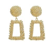 Orecchini a clip rotondi geometrici grandi placcati in oro e argento vintage per donne e ragazze, clip per orecchio cavo senza gioielli di moda penetranti