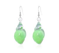 Orecchini a conchiglia luminosi da sogno, orecchini a colorati che si illuminano al buio, pendenti vintage a forma di conchiglia (Green)