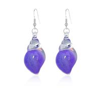 Orecchini a conchiglia luminosi da sogno, orecchini a colorati che si illuminano al buio, pendenti vintage a forma di conchiglia (Purple)