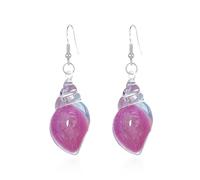 Orecchini a conchiglia luminosi da sogno, orecchini a colorati che si illuminano al buio, pendenti vintage a forma di conchiglia (Rose Red)