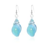 Orecchini a conchiglia luminosi da sogno, orecchini a colorati che si illuminano al buio, pendenti vintage a forma di conchiglia (Blue)