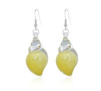 Orecchini a conchiglia luminosi da sogno, orecchini a forma di conchiglia ispirati all'oceano, orecchini bohémien con conchiglie marine luminescenti, regali creativi di gioielli ispirati (Yellow)