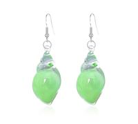 Orecchini a conchiglia luminosi da sogno, orecchini a forma di conchiglia ispirati all'oceano, orecchini bohémien con conchiglie marine luminescenti, regali creativi di gioielli ispirati (Green)