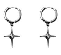 Orecchini a croce in oro 14K con zircone cubico scintillante Design geometrico semplice Orecchini da donna eleganti e alla moda stile anti-allergia