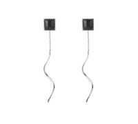 Orecchini a cuore con infilatura, orecchini pendenti a cuore nero con infilatura, gioielli con nappe lunghe per donna (Style C)