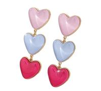 Orecchini a cuore con nappa da donna, Orecchini a goccia con nappa alla moda, Orecchini pendente in metallo in lega ipoallergenica, Gioielli versatili per la festa