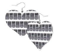 Orecchini a cuore da donna alla moda - Calcolatrice matematica equazione Prin orecchini pendenti in pelle divertenti orecchini senza nichel per festa di compleanno accessori decorazione