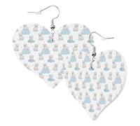 Orecchini a cuore da donna alla moda divertenti orecchini pendenti in pelle con orsi polari divertenti orecchini senza nichel per festa di compleanno accessori decorativi